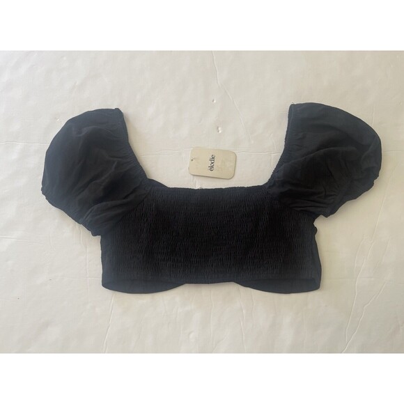 NWT Women Elodie O-Ring Black Crop Top‎ Summer Wear, Size Large - Picture 7 of 9